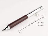 Tc-3035b Fashion Design Metal Leather Ball Pen Stamped Your Logo
