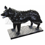 Black Granite Dog Carving, Granite and Marble Statues