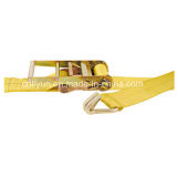 4'' Ratchet Strap / Cargo Tie Down with Wire Hook