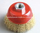 Brass Silk Bowl Steel Brush/Wire Cup Brush (BS-1004)