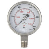 All Stainless Steel Liquid Filled Safety Pressure Gauge Cc1 Type