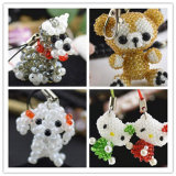 Sell Cute Beaded Doll Keychain Mobile Phone Charms Accessories Promotion Gift