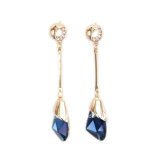 Fashion Jewelry Gold Plated with Glass Stud Earrings for Female Gifts