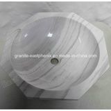 Polished White Marble Bathroom Sinks