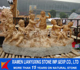 Yellow Marble Statue Carving