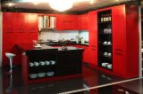 Red Lacquer Kitchen Cabinet