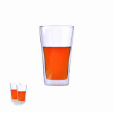 Dishwasher Approval 12oz Double Wall Glass Cup