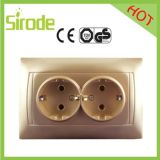 2 Gang Gold Electrical Outlet