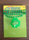 Plastic Light up St Patrick's Day Bead Necklace (LP003)