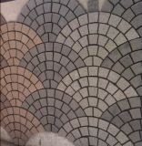 Fan Shaped Mosaic Floor Tiles Kerbstone Cube Stone