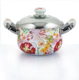 Enamel Fat Pot with Full Decal (CYF806D)