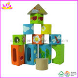 Wooden Baby Building Bell Blocks Toy (W13A029)