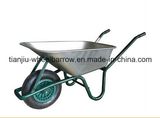 Zinc Plated Metal Wheel Barrow Wb6414t with Plastic Rim