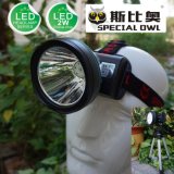 2W LED Headlamp, 2PCS Rechargeable Lithium Battery, Camping Outdoor, Coal Miner Lamp Mining Headlamp