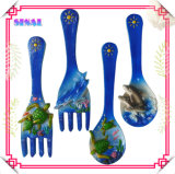 Resin Fork and Spoon Fridge Magnet, Turtle Dolphin Souvenirs