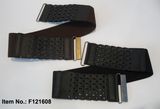 Fish Scales Embossing Black Belt