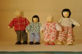 Wooden Dollhouse Puppet Family