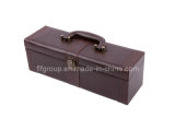 Delicate Classical Design Portable Leather Wine Box (FG8017)