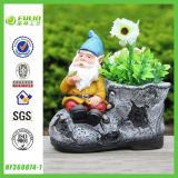 Wholesale Polyresin Gnome with Boot Planter (NF360073-2)
