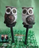 Popular Resin Bird Owl Figurine Solar Light Garden Decoration