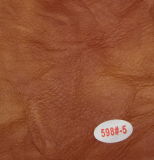Wrinkled Oil Wax Synthetic PVC Leather with Fur Backing