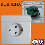 86 Style Flush Mounted 2 Pin Socket Outlet with Grounding Schuko Socket (F1210)