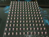 Skull Hot Fix Rhinestone Sticker Sheet Rhinestone Adhesive Sheet (051407)