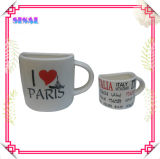 White Ceramic Half Mug, Promotional Mug Gifts