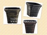 Double Rim Plastic Painting Flower Pot (KD4601S-KD4603S)