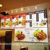 LED Restaurant Menu Board Light Box