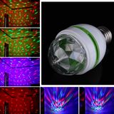 E27 3W Colorful Auto Rotating RGB LED Stage Bulb Light