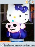 2015 Hot Selling LED Lighting Inflatable Hello Kitty Cartoon 004 for Halloween Decoration