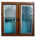Pour Inside Open Within 70 Series Aluminum Composite Wood Windows, Glass Built-in Shutter