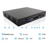 2 RJ45 Firewall Computer, Wall Mounting X86 Mini PC Linux, 6*USB2.0, 1*COM Port, VGA, 1037u 1.86GHz HDMI