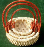 Grass Rope Basket with Willow Handle (M804)