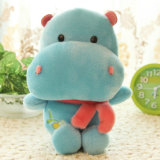 20cm Blue Hippo Plush Animal Toys