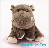 Animal Toys Brown Sitting Hippo Toy