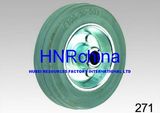 Grey Rubber Tread Heavy Duty Industrial Single Wheel