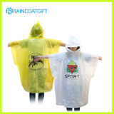Custom Brand Logo Printed PE Disposable Raincoat for Promotion