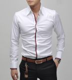 Mens Long Sleeves Casual Fashion 97% Cotton 3% Spandex Shirt