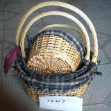 Natural Wicker Baskets with Fabric Lining (#04217)