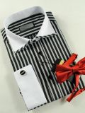 Fashion Leisure Shirts Cotton Stripe Dress Shirt (SH1012)