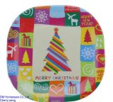 Plastic Square Plates for Christmas Holiday