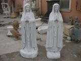 Natural White Marble Stone Carving Virgin Maria Art Sculptures