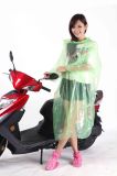 Disposable PE Rain Poncho for Riding Bicycle or Motorcycle