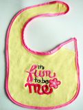 Manufacturer of Custom Cotton Jersey Embroidered Cotton Baby Bib