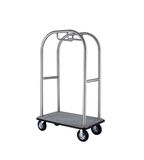 Sand Grain Steel Luggage Trolley for Hotel Lobby