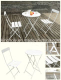 Iron Art White Round Table Chair Garden Furniture