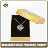 Yellow Special Paper Necklace Black Velvet Jewellery Box
