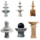 Stone Carving Sculpture Outdoor Garden Ball Fountain